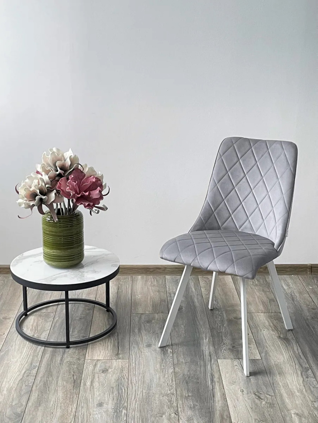 Стул TYCOON BLUVEL-03 LIGHT GREY / белый каркас М-City фото 2