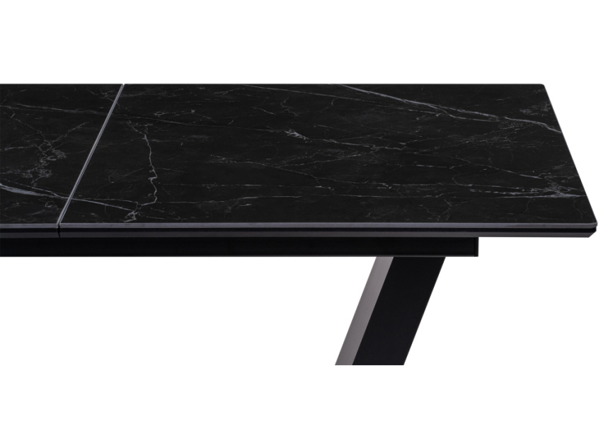 Керамический стол Иматра 140(180)х80х76 черный мрамор / черный фото 6