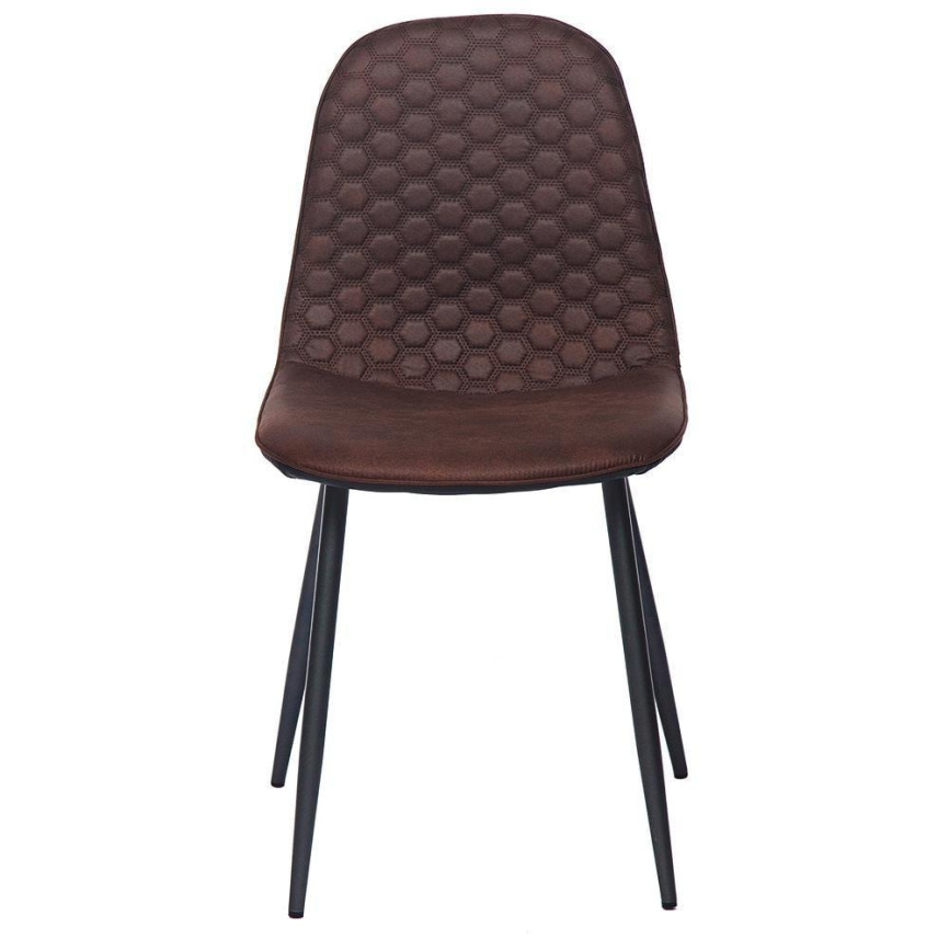 Стул STORM (mod. 807) металл/экокожа, 46 х 53 х 87 х 49 см, тёмно-коричневый/темно-серый фото 2