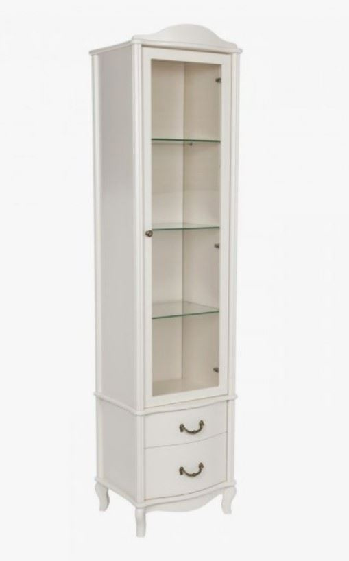 Шкаф- витрина "Джульетта" (молочный дуб) Вис фото 1