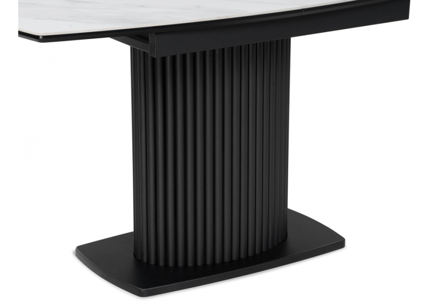 Керамический стол Фестер 140(180)х80 белый мрамор snow white / черный фото 9
