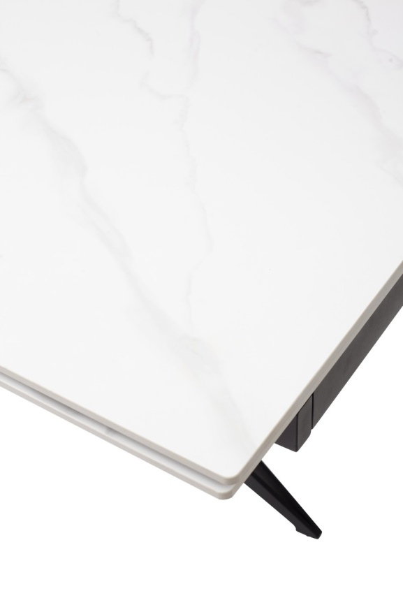 Стол FORIO 160 MATT WHITE MARBLE SOLID CERAMIC / BLACK, ®DISAUR фото 7