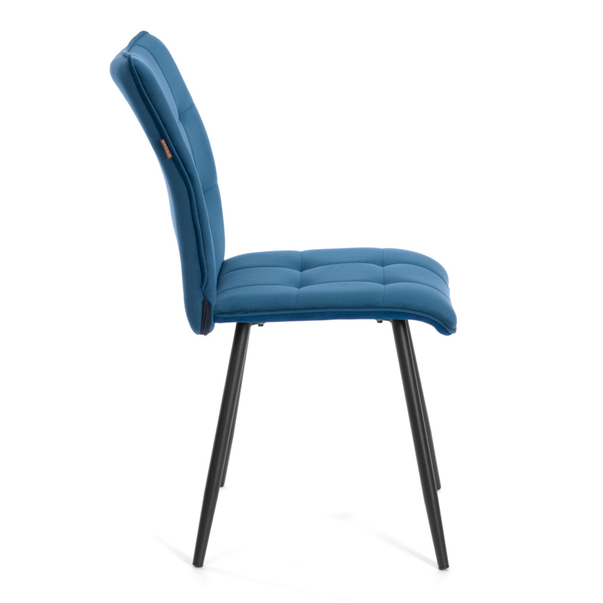 Стул обеденный Bari LT, велюр, Dark blue (темно-синий), 41х55х89 см фото 7