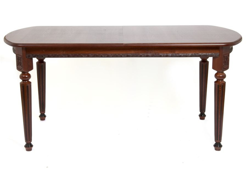 Стол овальный "Милорд-170" (90х170х220) темный орех+патина темная фото 2