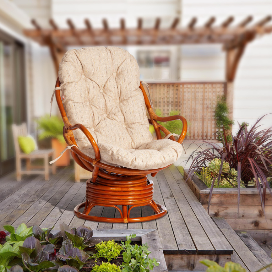 Кресло вращающееся "FLORES" 5005 /без подушки/ Cognac (коньяк) фото 7