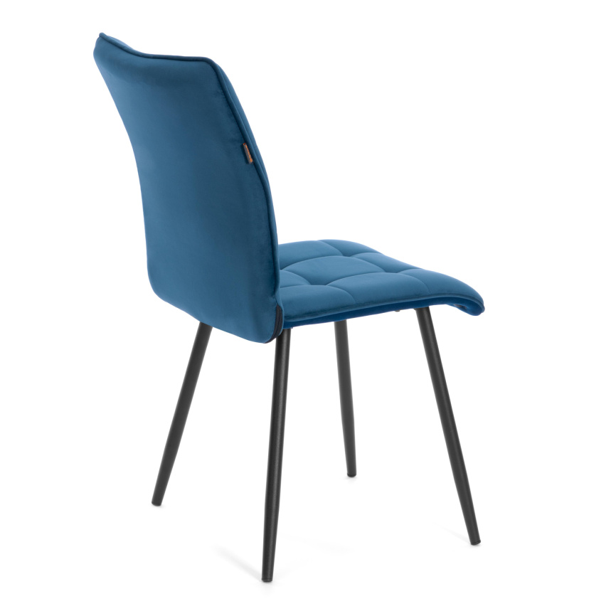 Стул обеденный Bari LT, велюр, Dark blue (темно-синий), 41х55х89 см фото 12