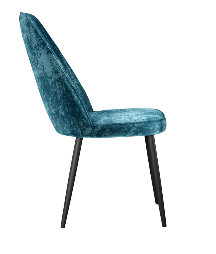 Стул DikLine 326 микровелюр M19 бирюза, ножки черные фото 3