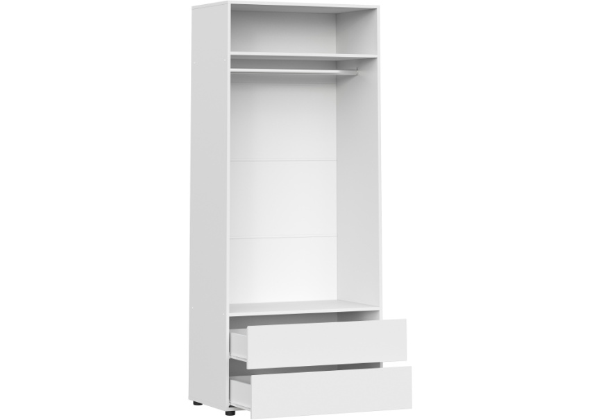 Шкаф двухстворчатый Валенсия белый текстурный фото 2