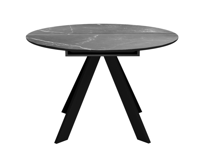Стол DikLine SKC110 d1100 Керамика Серый мрамор/подстолье черное/опоры черные фото 8