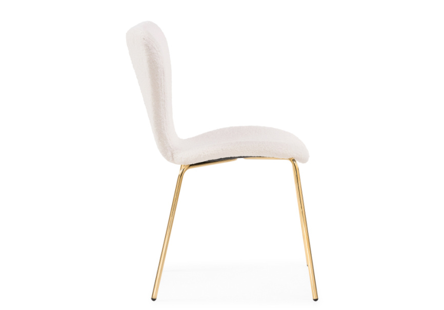 Стул на металлокаркасе Solo white / gold фото 4
