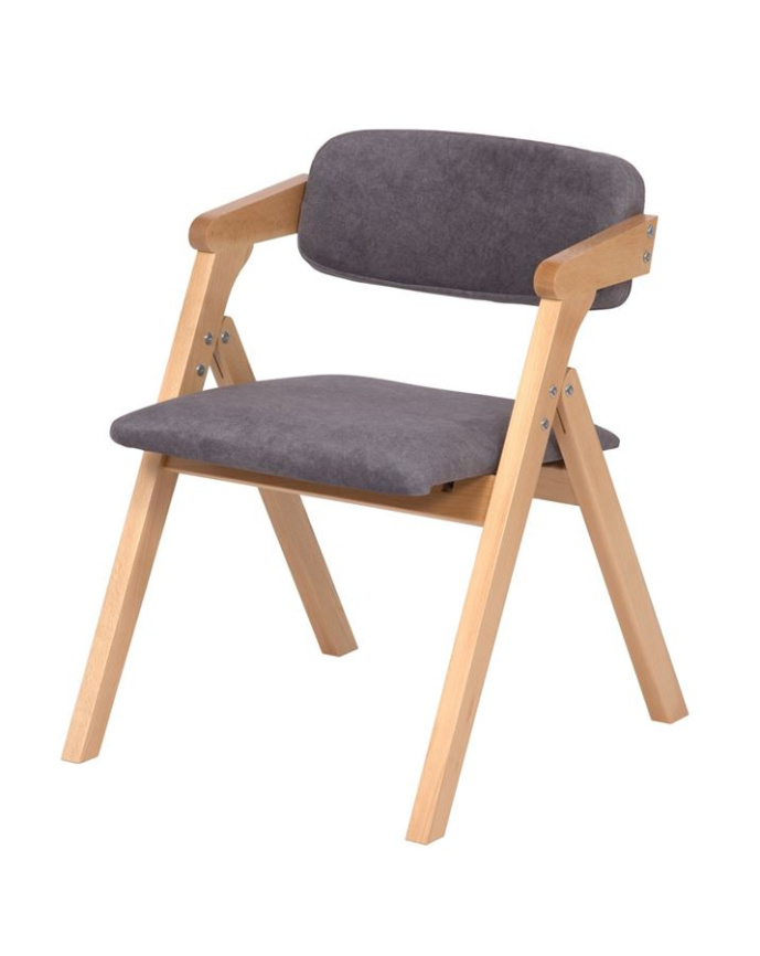 Стул складной Томас (бук/ткань Айсберг грей) фото 2