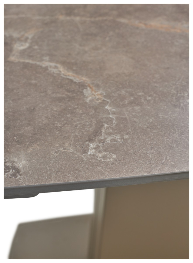 Стол БАЛД (BALDE) 140 цвет ЛАТТЕ МАТОВЫЙ (MATT LATTE STONE SOLID CERAMIC) / ТАУПЕ, ®DISAUR фото 8