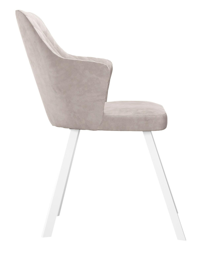 Стул DikLine 345 C103 крем, ножки белые фото 4