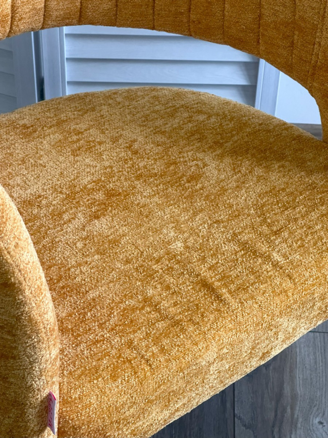 Стул SNUG 3018-08 горчичный, шенилл / черный каркас, ®DISAUR фото 4