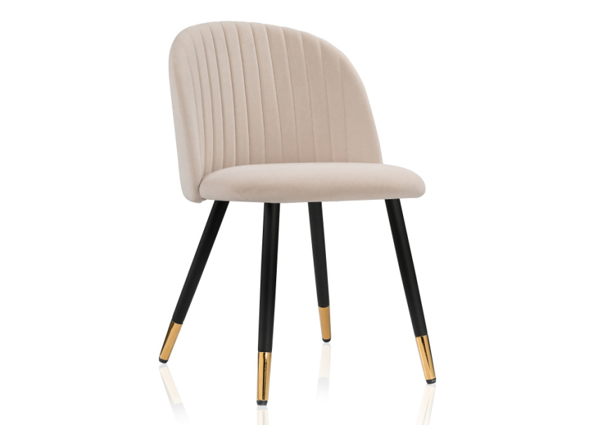 Стул на металлокаркасе Gabi beige / black / gold фото 1