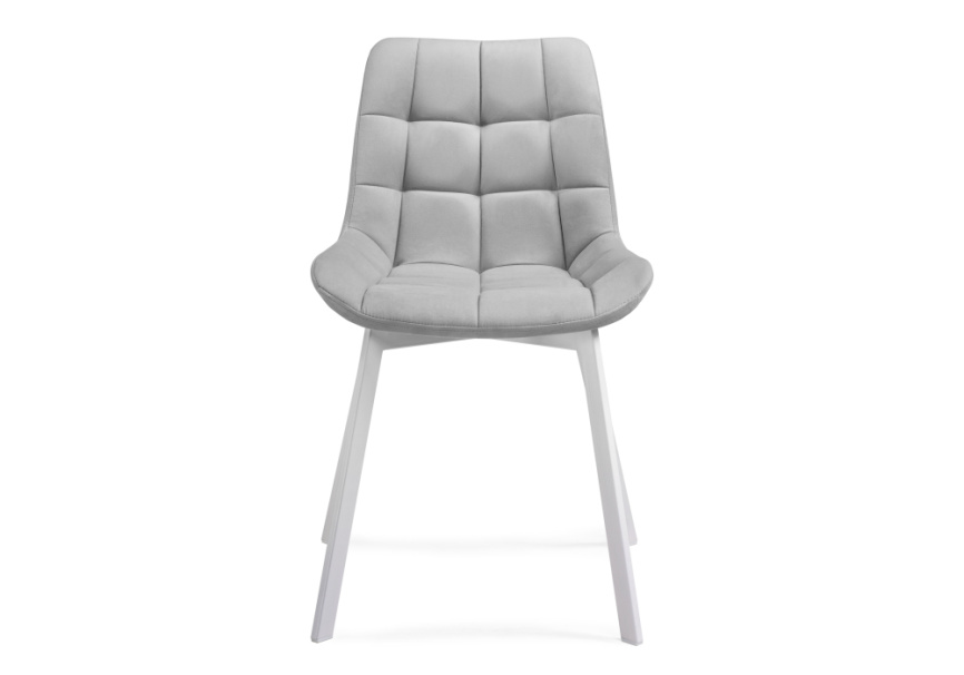Стул на металлокаркасе Челси светло-серый / белый фото 2