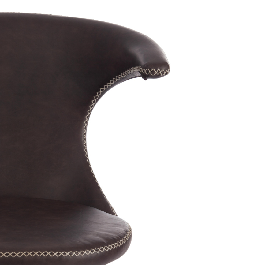 Стул FLAIR (mod. 9020) / 1 шт. в упаковке экокожа/металл, 60 х 56 х 78 см , коричневый 1/черный  фото 6