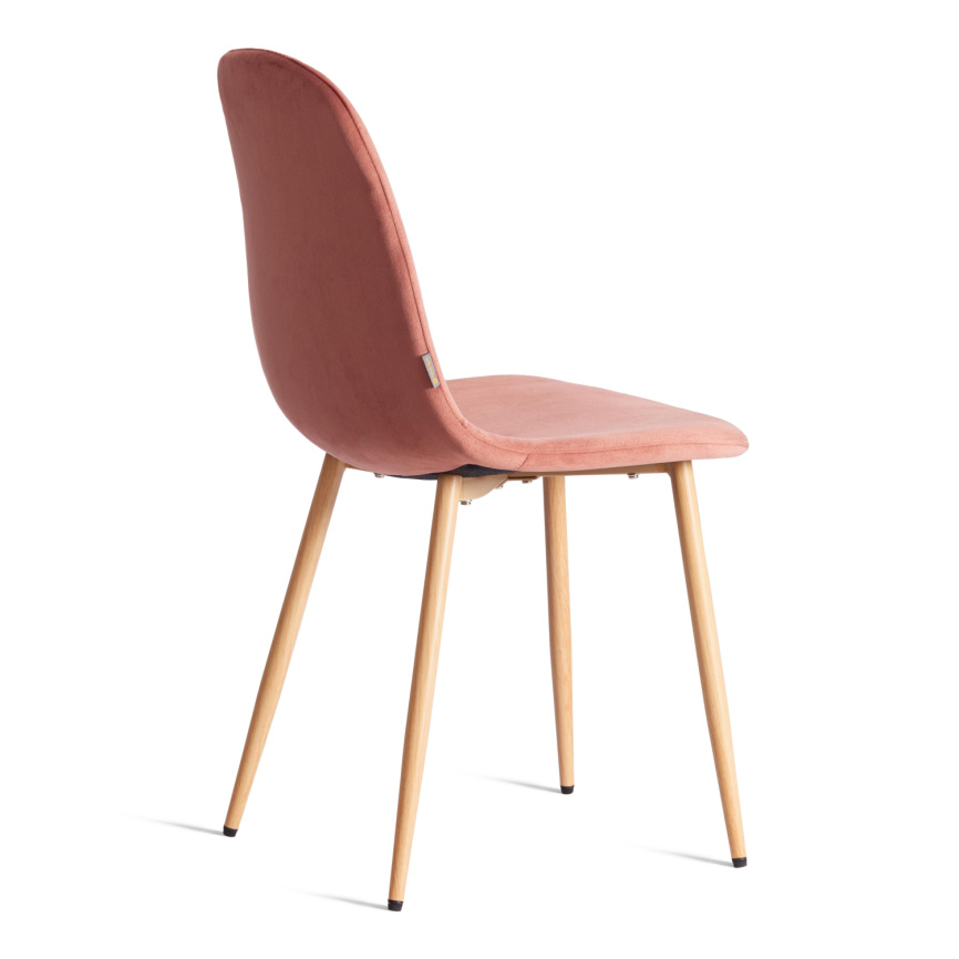 Стул BREEZE (mod. JSC-58) Велюр/металл , 44 х 53 х 86 см, Coral (коралловый) HLR44 / натуральный фото 3