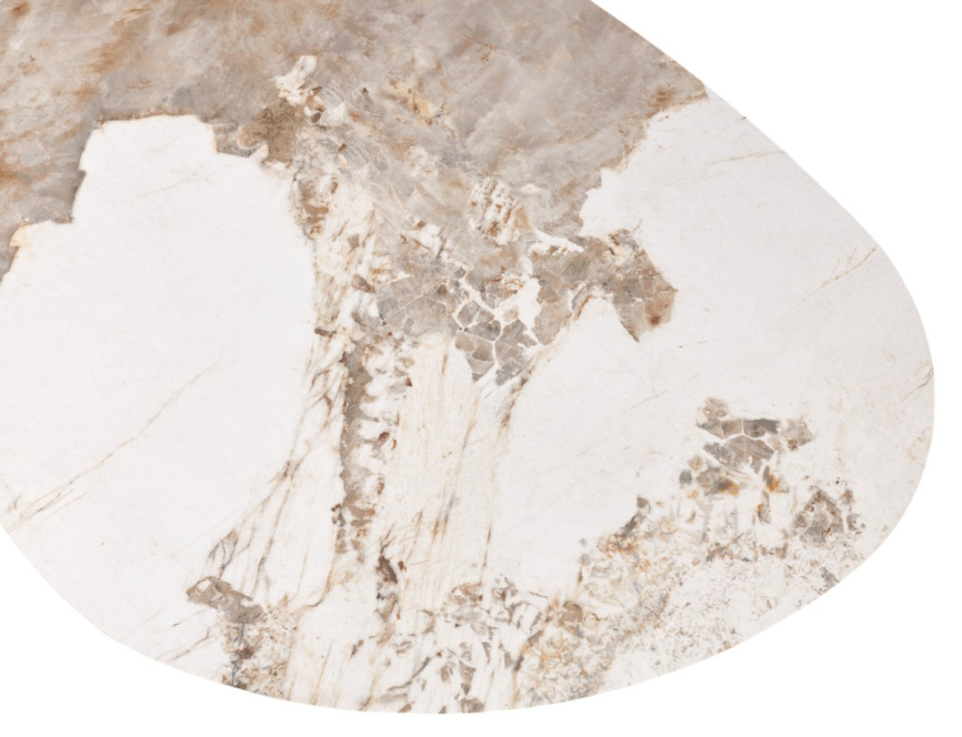 Стол кофейный НИКЛАС (NIKLAS) цвет PANDORA  керамика на стекле/ МДФ/ темно-серый МДФ каркас ®DISAUR фото 8