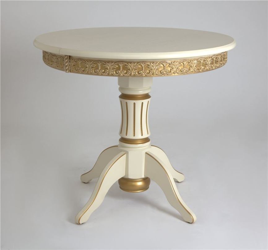 Стол "Милорд" (90х120 + юбка) 1013 + патина золото фото 1