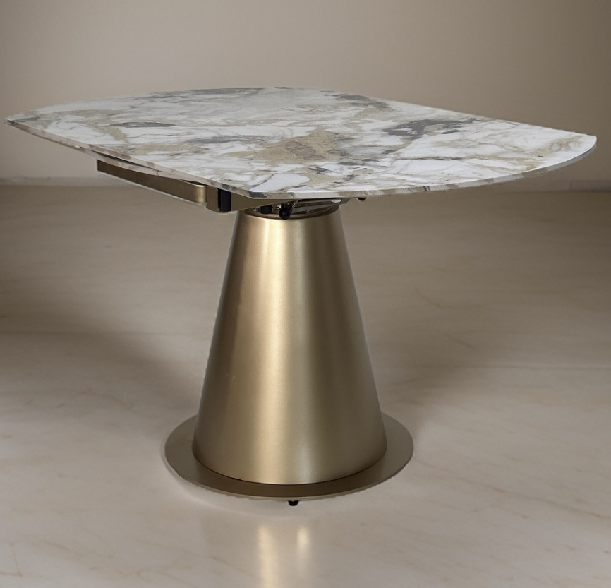 Стол TERAMO 135 GLOSS GRAND JADE SOLID CERAMIC, керамика, поворотн.механизм / Бронзовый, ®DISAUR фото 8