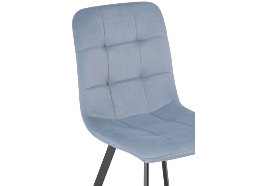 Стул на металлокаркасе Bruk light blue / black фото 6