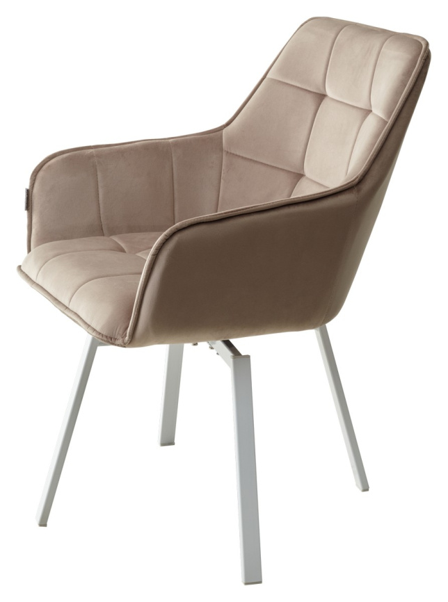 Стул MAVERICK 360 град. поворот. BLUVEL-40 BEIGE/ белый каркас, М-City фото 3