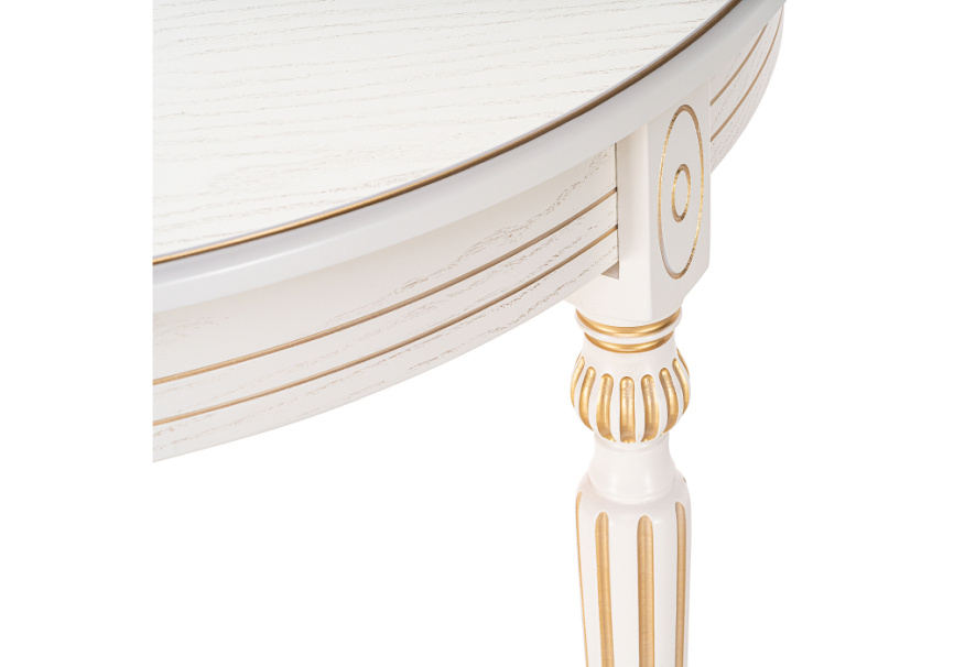 Стол деревянный Брейзер молочный / золото фото 8