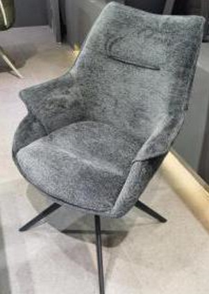 Стул OVE 360 град. поворот. RAVEN18 Серый, ткань / Черный, ®DISAUR фото 4