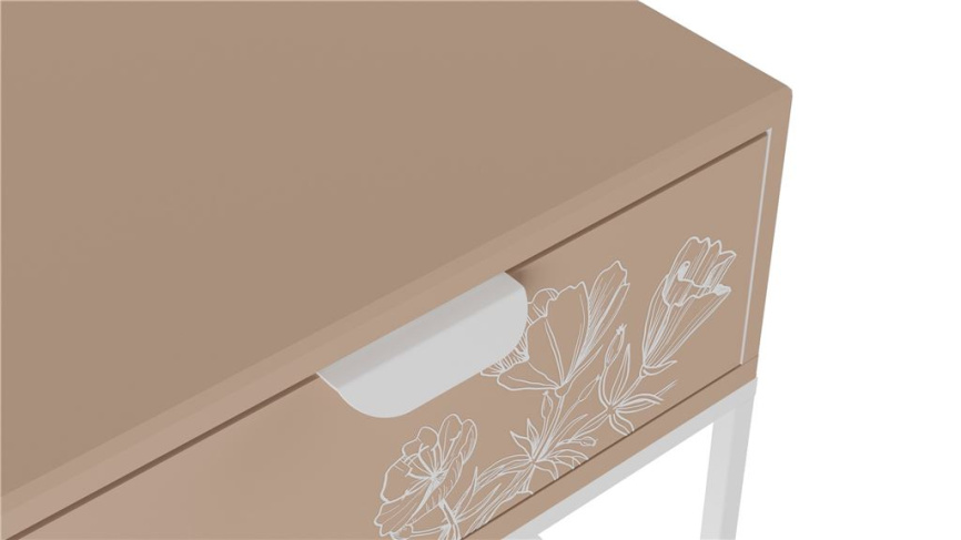 Тумбочка прикроватная "Дрим" (Пудра/Белый 7097283102) фото 1