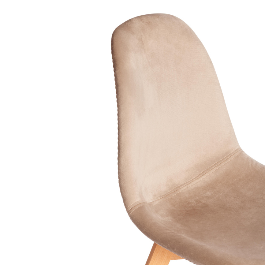 Стул Синди Софт/Cindy Soft (мод.C1021F1-1) велюр/дерево бук, 55х48х83см, коричневый/натуральный фото 8