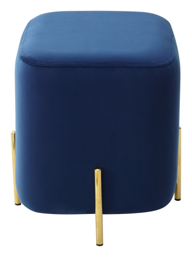 Пуф для гостиной ARES BLUVEL-86 NAVY BLUE / GOLD М-City фото 2
