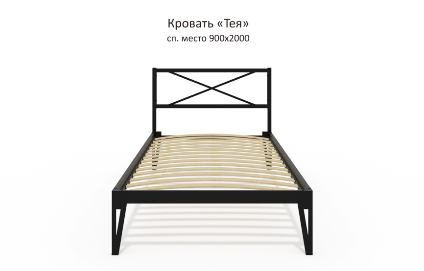 Кровать КМД 37 ТЕЯ 160 черный фото 11