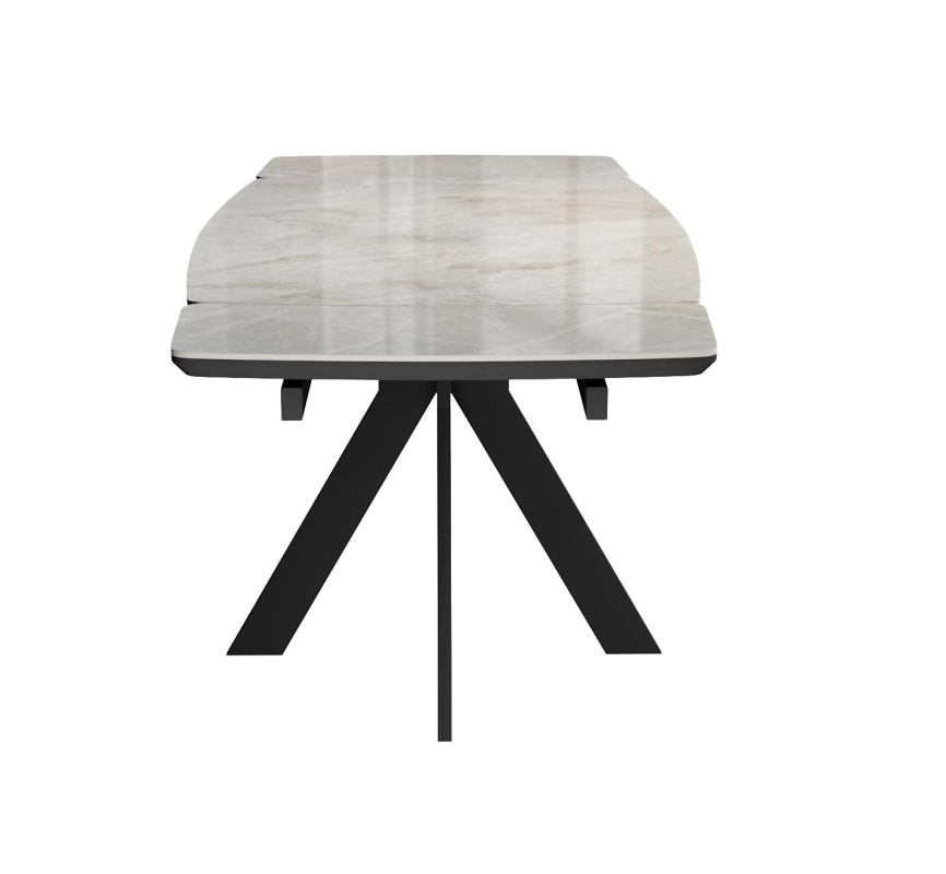 Стол DikLine DKU120 Керамика Italian Grey (глянец серый)/подстолье черное/опоры черные (2 уп.) фото 6
