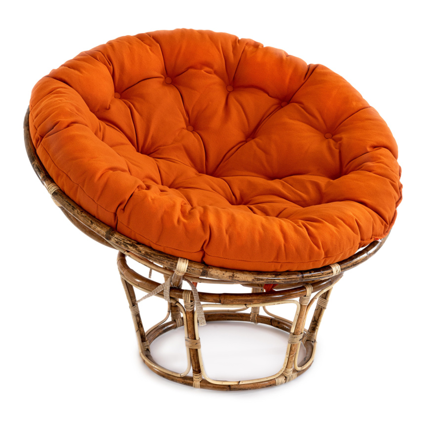 Матрац для кресла Папасан/Papasan (23/01) ткань, оранжевый, с 23, 125х125х15см фото 1