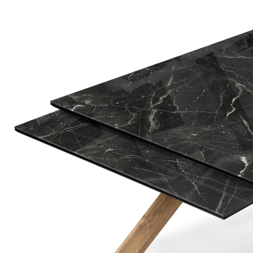 Керамический стол Маре 200(260)х100х77 neodom titanium lawa nero / черный фото 4