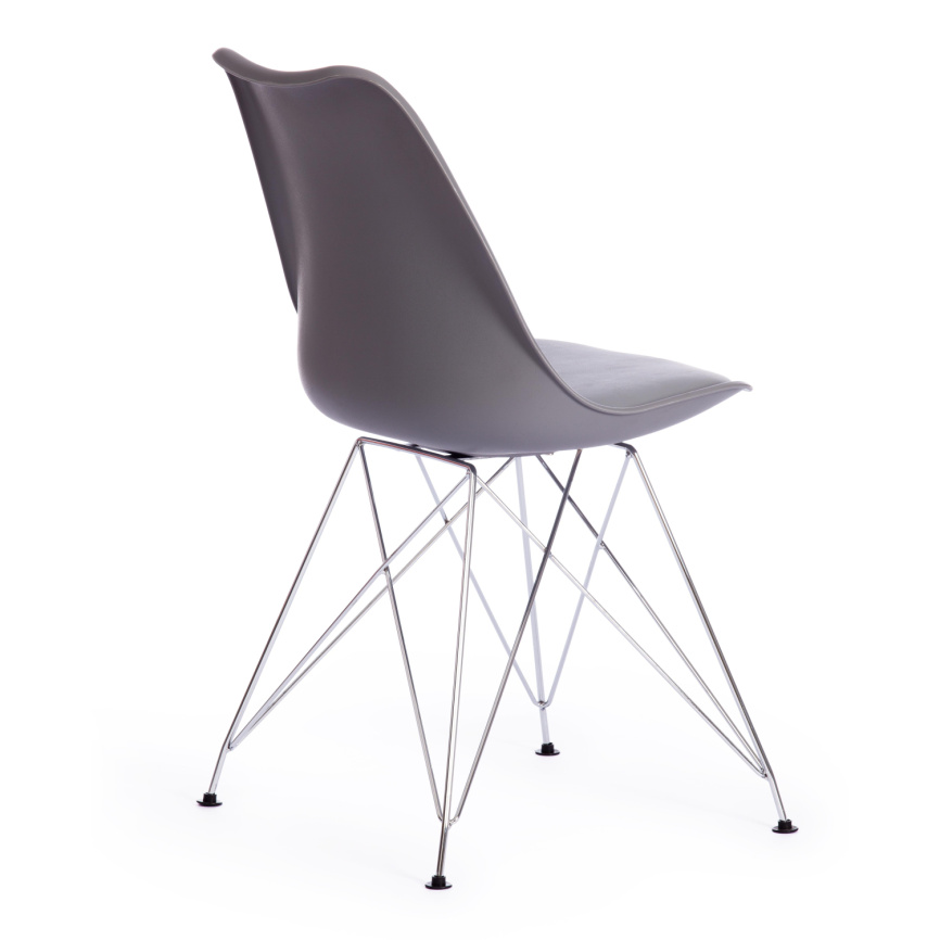 Стул Тулип Айрон Чаир/Tulip Iron Chair (мод.EC-123) металл/пластик, 54,5х48х83,5см, серый фото 3