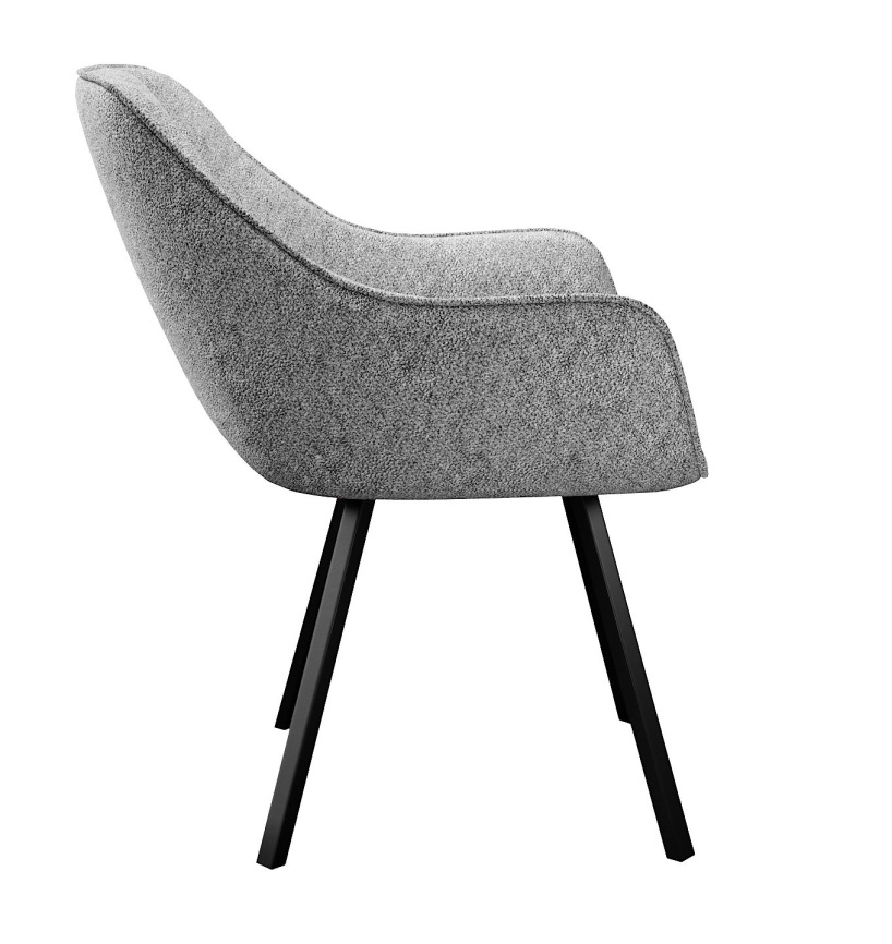 Стул DikLine 252 М поворотный, NS10 GREY, ножки черные фото 4