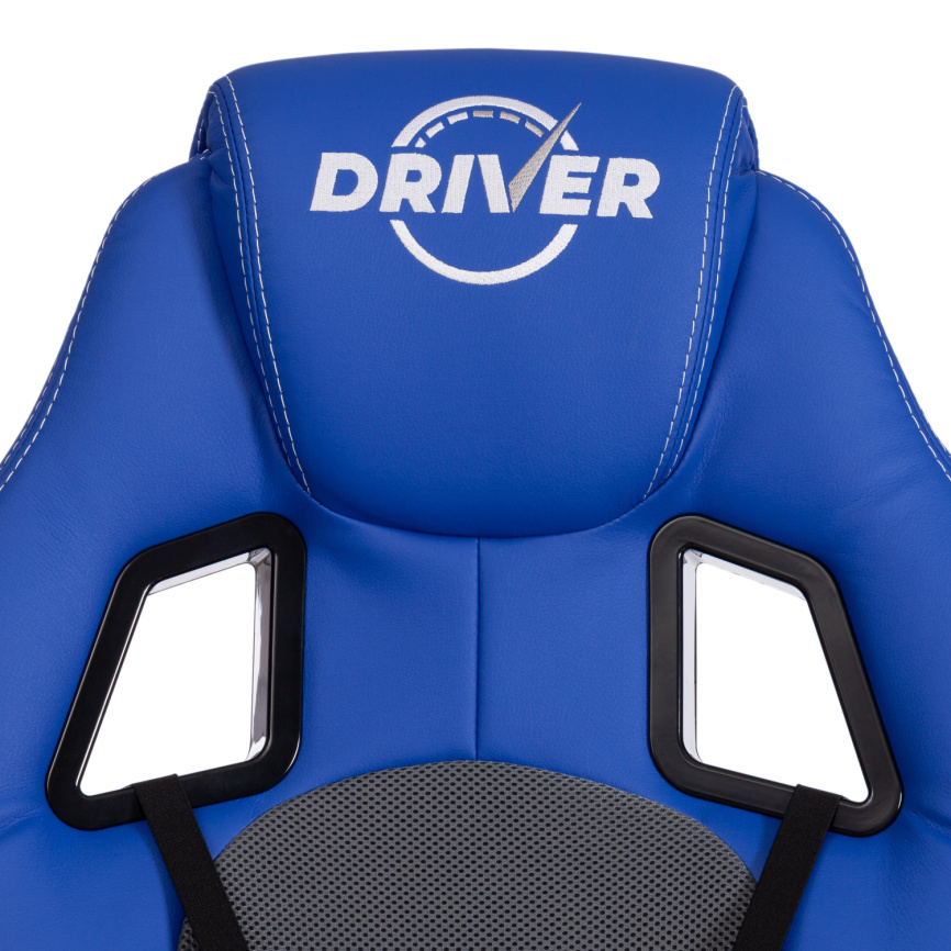 Кресло Драйвер/Driver (22) кож/зам/ткань, синий/серый, 36-39/TW-12 фото 10