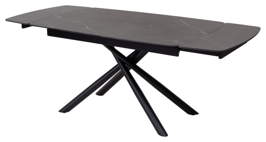 Стол RIVOLI 140 MATT BLACK MARBLE SOLID CERAMIC / BLACK, ®DISAUR фото 4