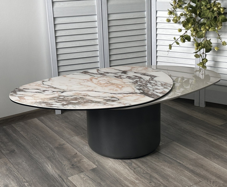 Стол кофейный НИКЛАС (NIKLAS)  TL-312 испанская керамика,стекло / МДФ/темно-серый МДФ каркас ®DISAUR фото 7