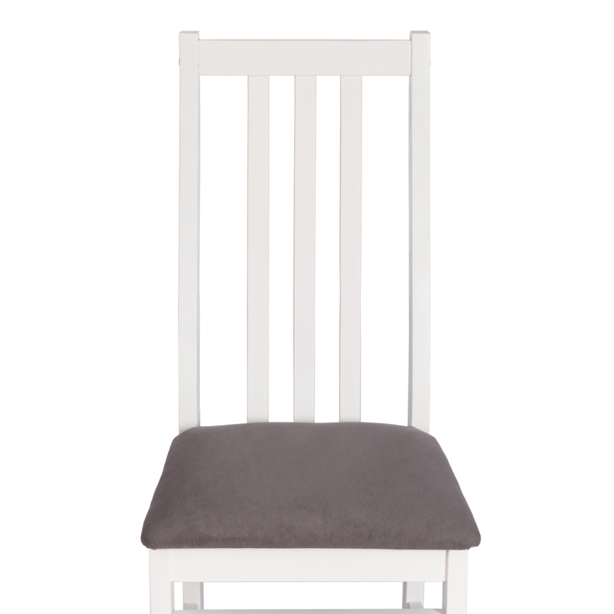 Стул Свиден/Sweden Многослойный березовый шпон, white/велюр серый фото 5