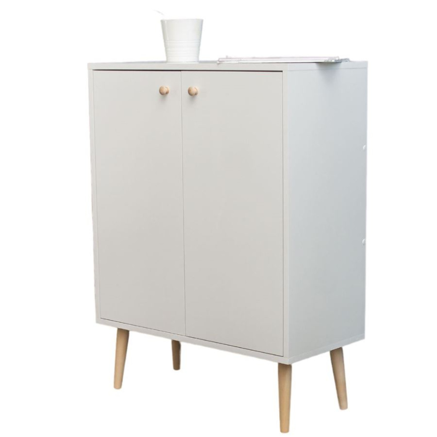 Комод Komo-3 (700х330х930 мм, ЛДСП Белый 16мм, ножки береза) фото 2