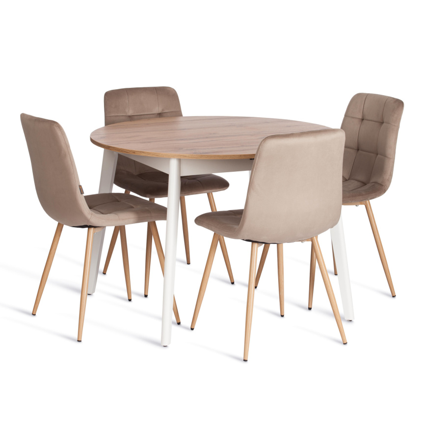 Стул CHILLY (mod. JSC-220) Велюр/металл , 44,5х52,5х88 см, Beige (бежевый) HLR8 / натуральный фото 6