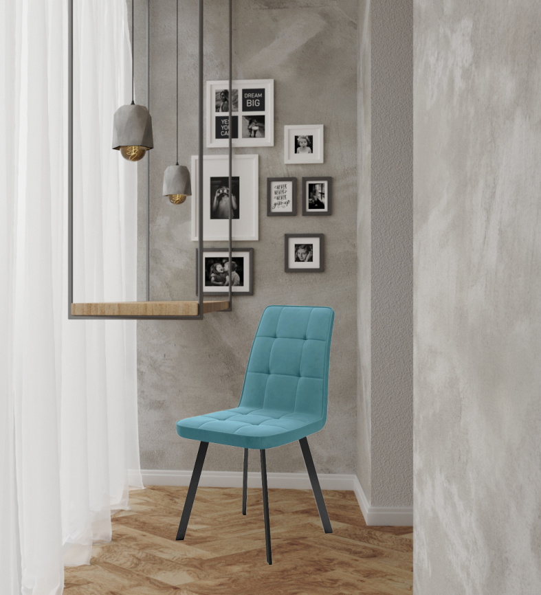 Стул DikLine 207 B15 MINT, ножки черные фото 3