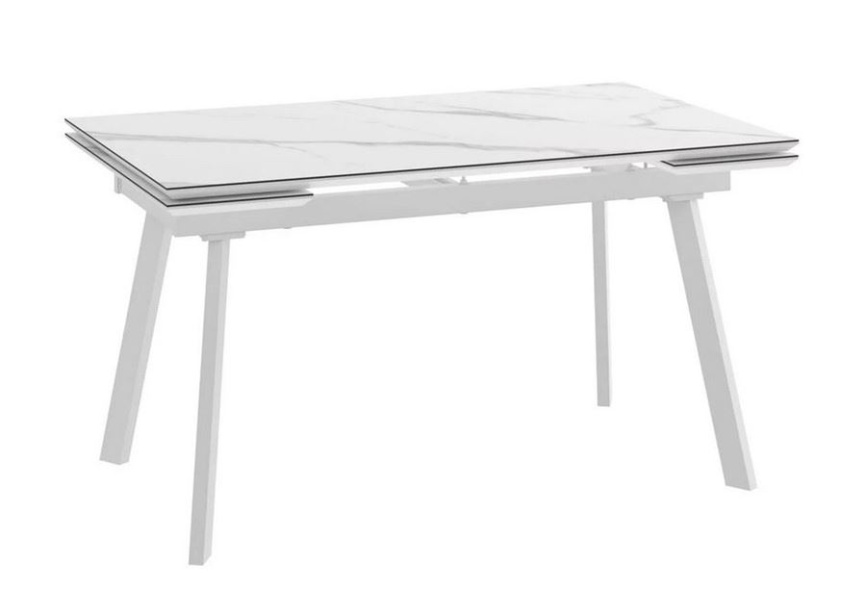Cтол с керамическим покрытием Milana Four-160 (CALAKATTA ST CER/Белый) 160(40+40)х90 фото 1