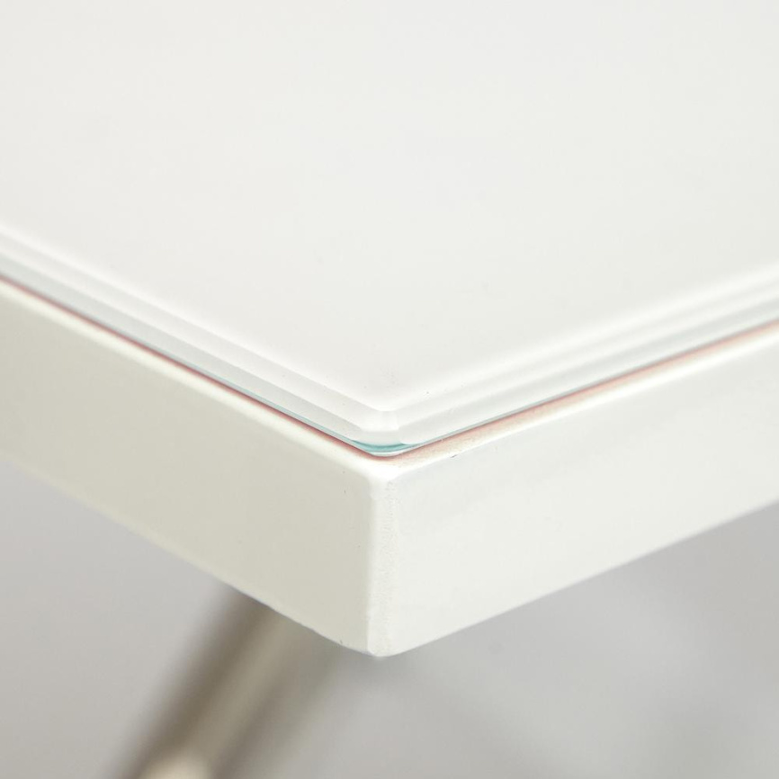 Стол ARNO (mod.EDT-H016) мдф high gloss, закаленное стекло, металл, 120х80х75см, Белый (White) фото 9