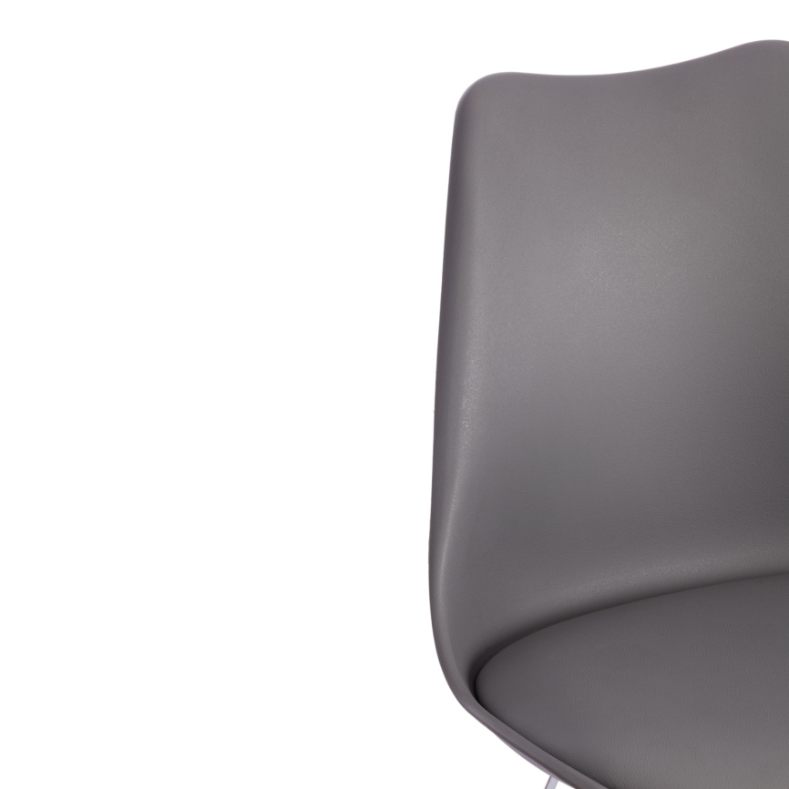 Стул Тулип Айрон Чаир/Tulip Iron Chair (мод.EC-123) металл/пластик, 54,5х48х83,5см, серый фото 9