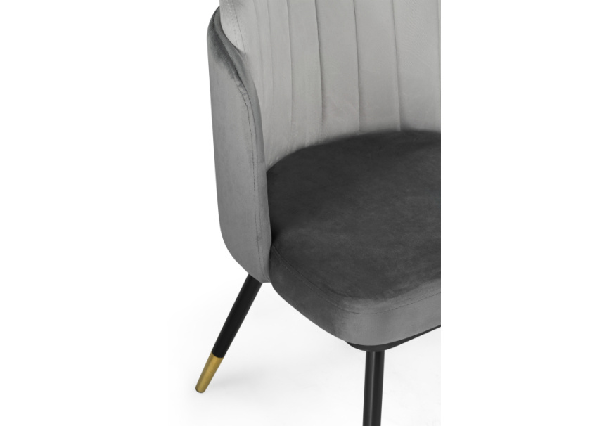 Стул на металлокаркасе Penelopa dark gray / light gray /  black / gold фото 6