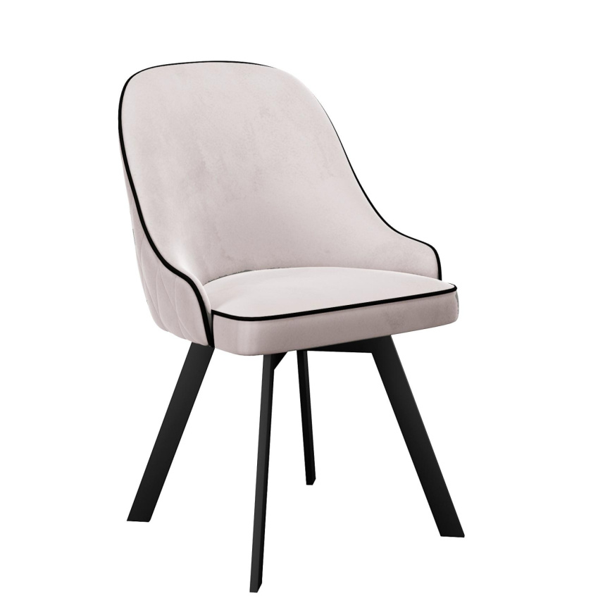 Стул DikLine 266M поворотный, E52 бежевый, ножки черные фото 1